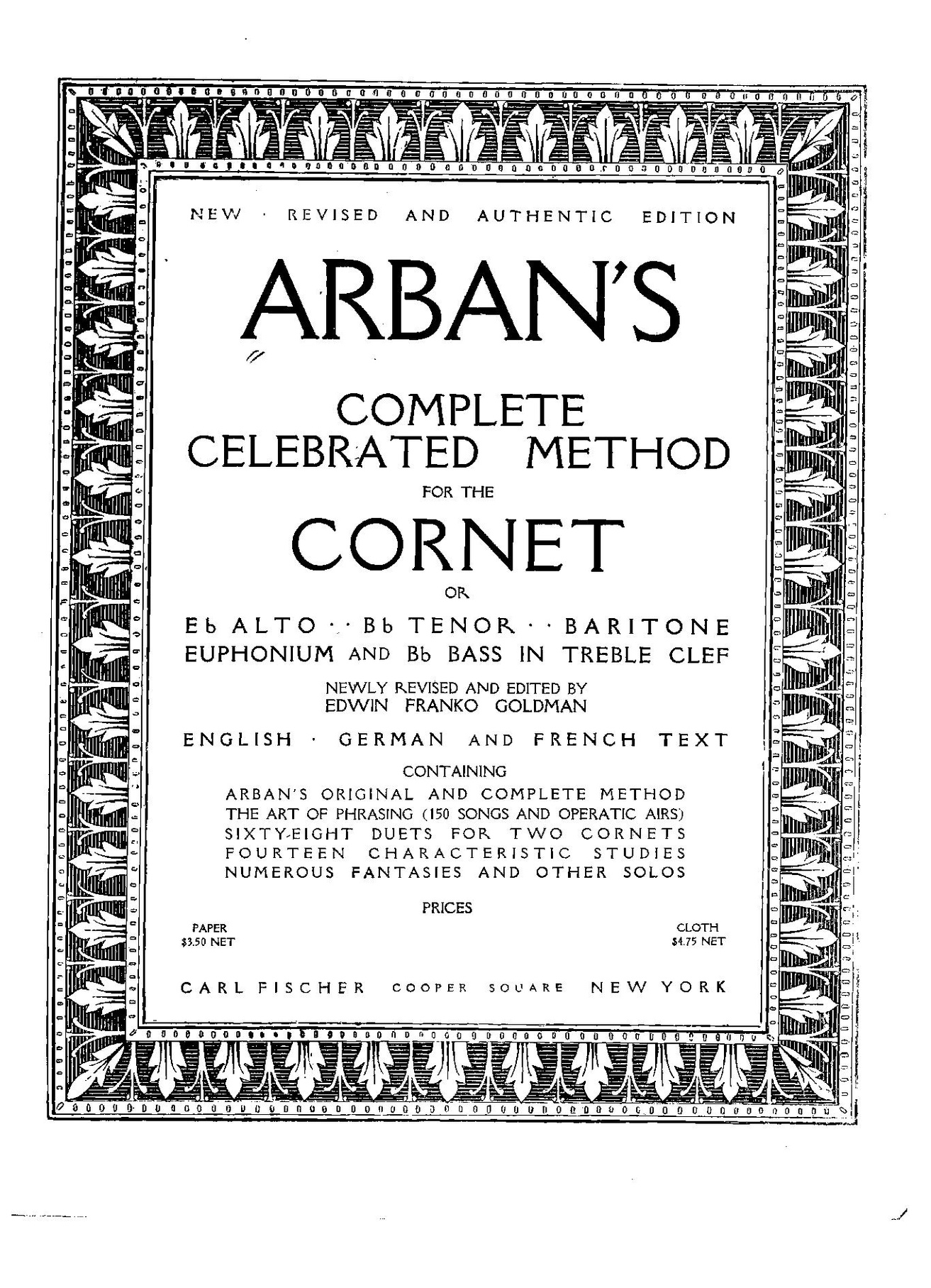 Arban complete conservatory method